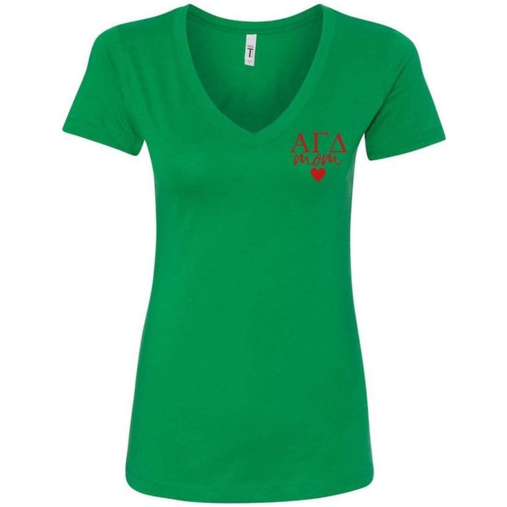 imageAlpha Gamma Delta Mom Ideal VNeckKelly Green