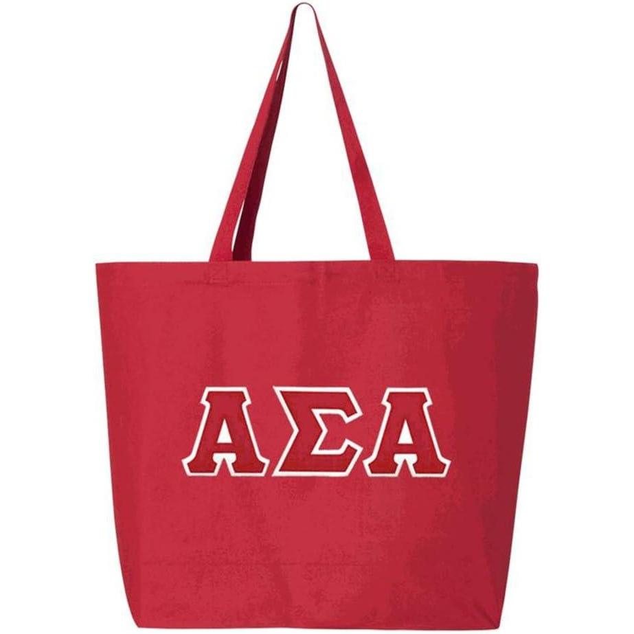 imageAlpha Sigma Alpha ASA Jumbo Canvas Tote