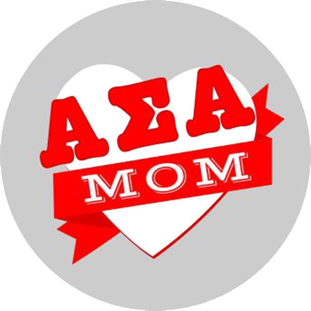 imageAlpha Sigma Alpha ASA Mom Round Decals