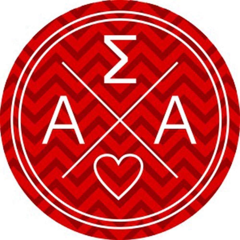 imageAlpha Sigma Alpha ASA Well Balanced Round Decals