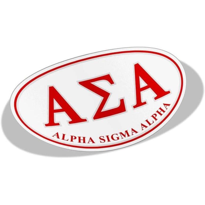 imageAlpha Sigma Alpha Greek Letter Oval Decal