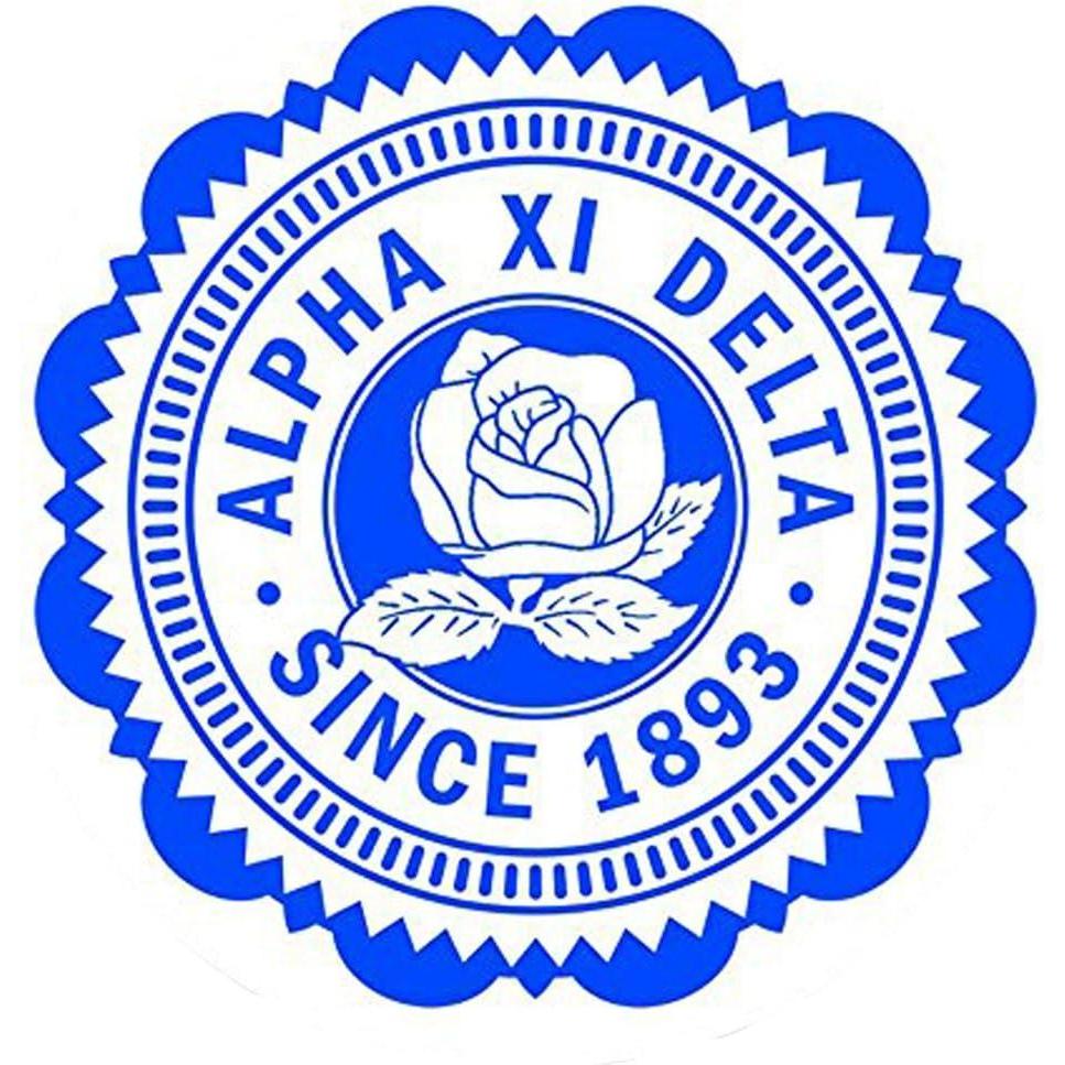 imageAlpha Xi Delta 5 Sorority Seal Bumper Sticker