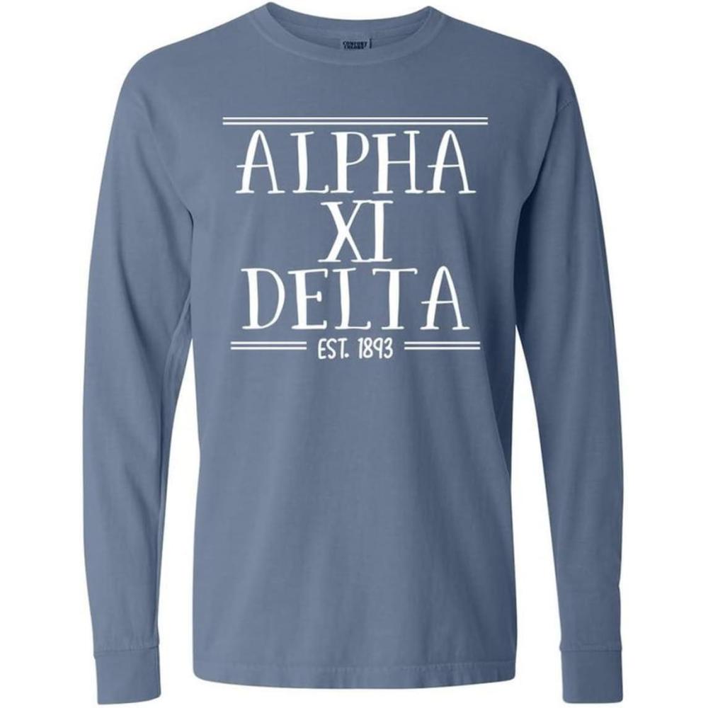 imageAlpha Xi Delta Established Long Sleeve TShirtBlue Jean