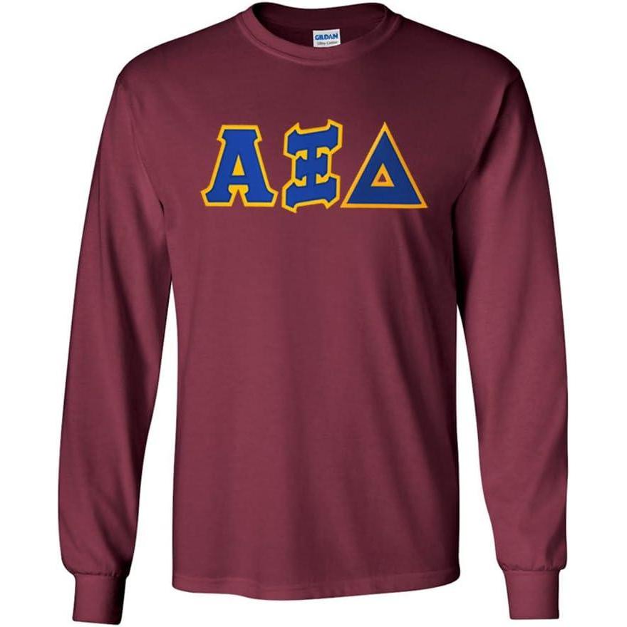 imageAlpha Xi Delta Lettered Long Sleeve TeeMaroon