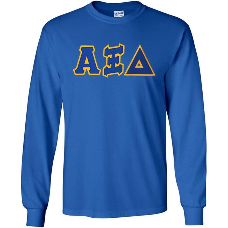 imageAlpha Xi Delta Lettered Long Sleeve TeeRoyal Blue