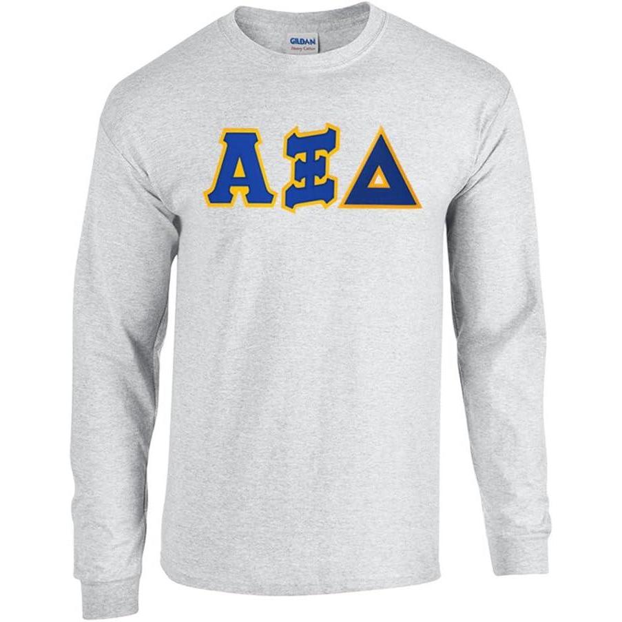 imageAlpha Xi Delta Lettered Long Sleeve TeeSports Grey