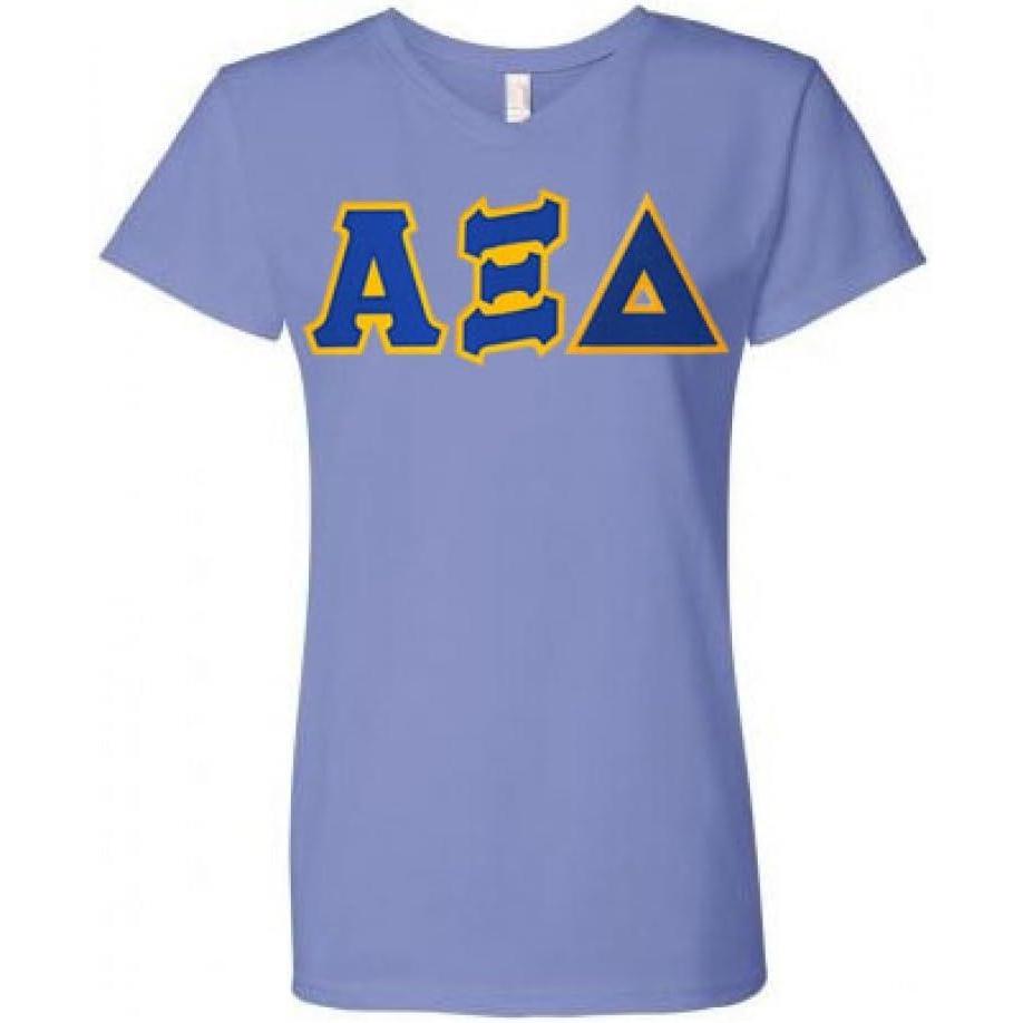 imageAlpha Xi Delta Lettered VNeck TeeLight Purple