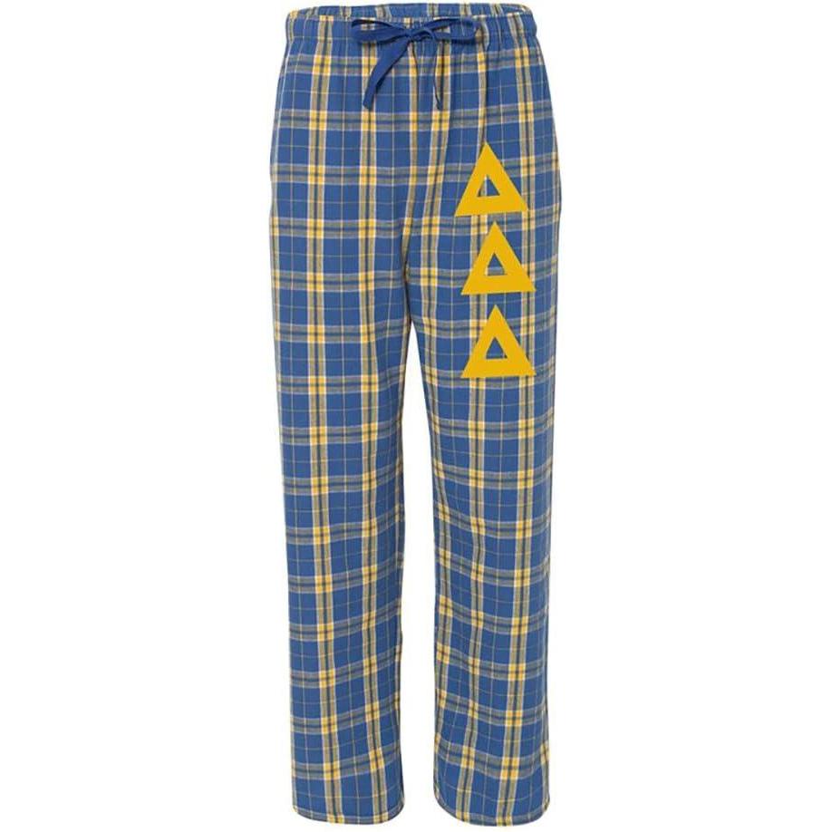 imageDelta Delta Delta Pajamas Flannel Plaid PantRoyalGold