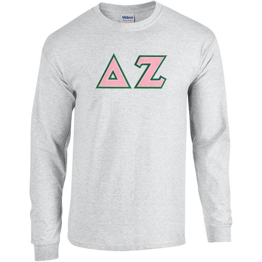 imageDelta Zeta Lettered Long Sleeve TeeSports Grey