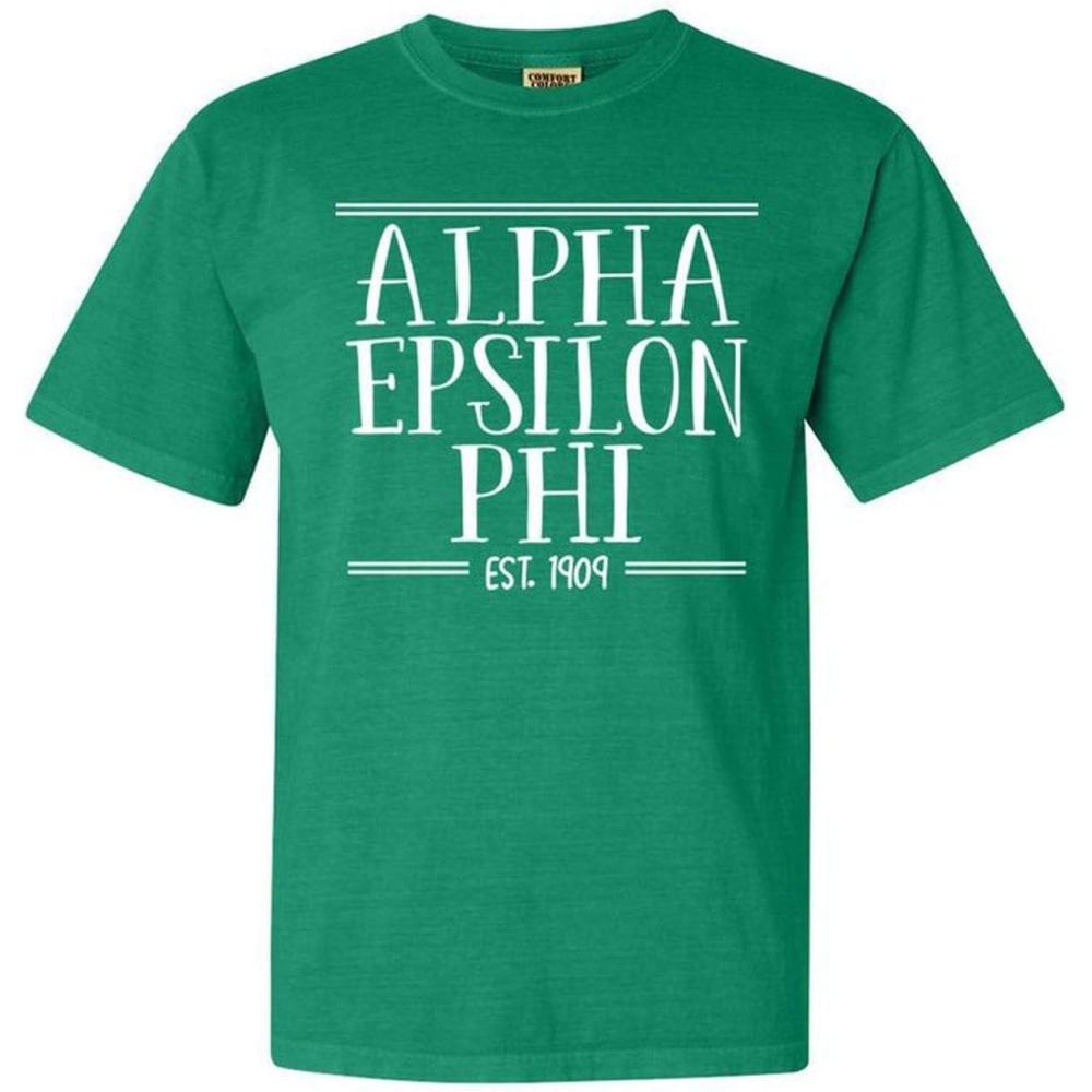 imageGreekgear Alpha Epsilon Phi Established Heavyweight TShirtGrass