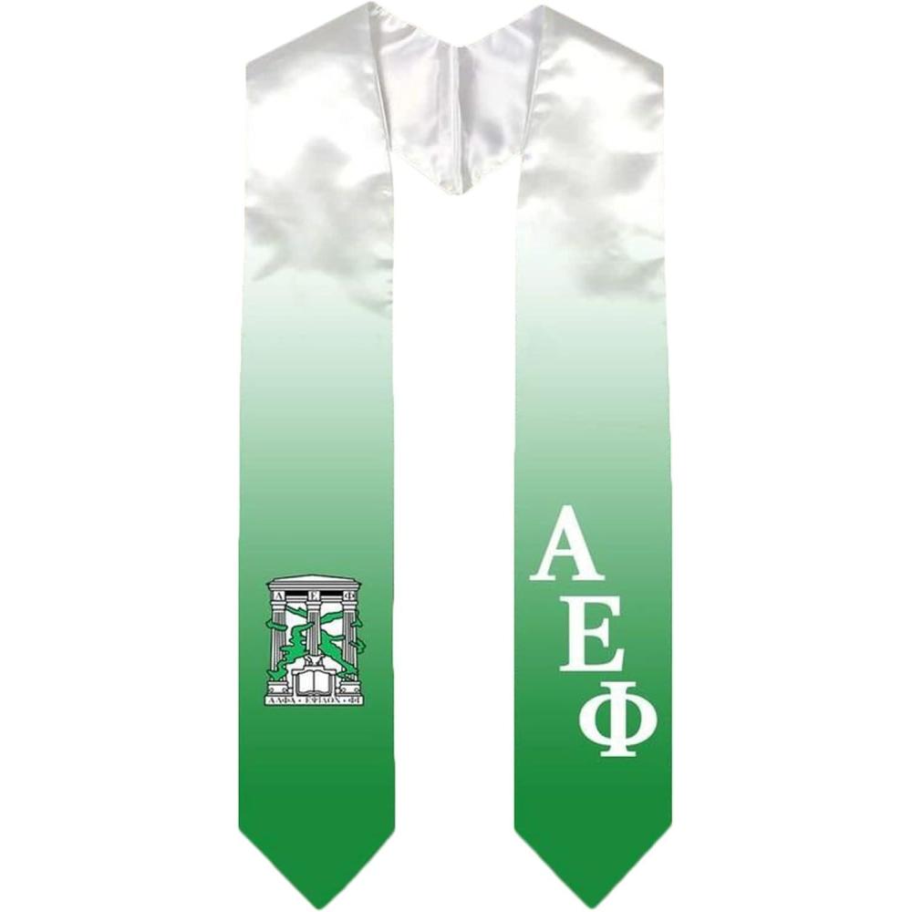 imageGreekgear Alpha Epsilon Phi Extra Fancy Diagonal Greek Graduation Stole W Crest
