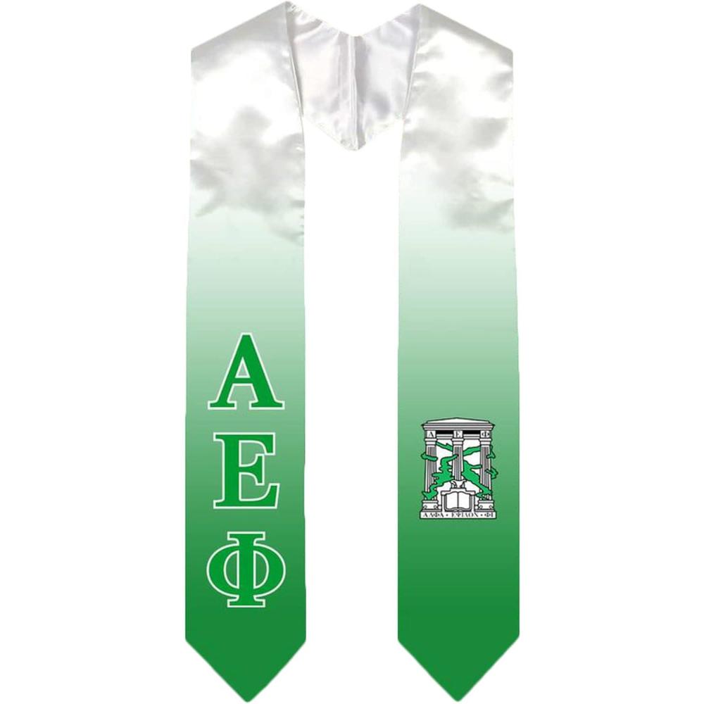 imageGreekgear Alpha Epsilon Phi Extra Fancy Simple Greek Graduation Stole W Crest