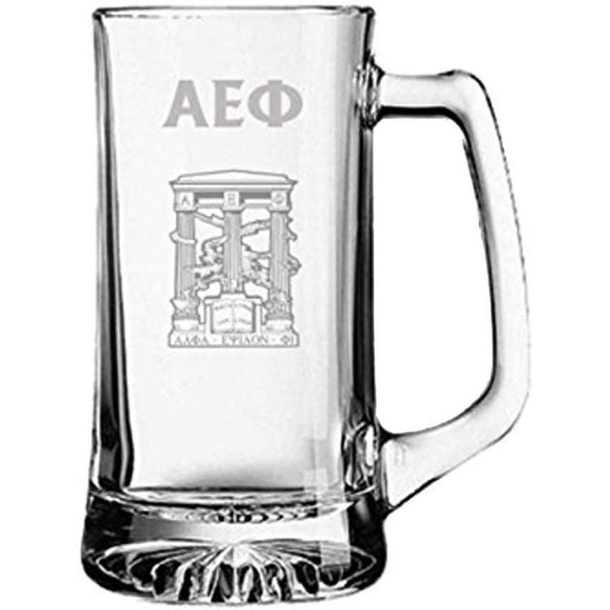 imageGreekgear Alpha Epsilon Phi Glass Engraved Mug Transparent