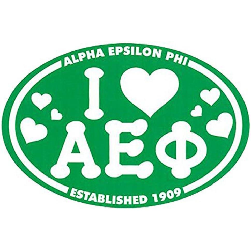 imageGreekgear Alpha Epsilon Phi I Love Sorority Sticker Oval