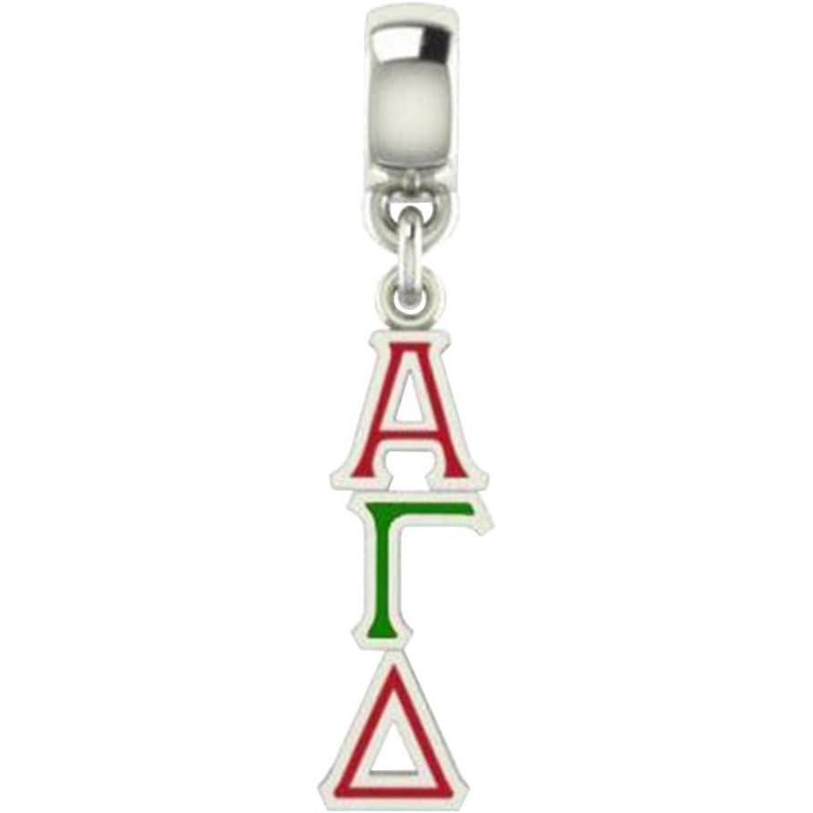 imageGreekgear Alpha Gamma Delta ColorFilled Stainless Lavaliere Necklace