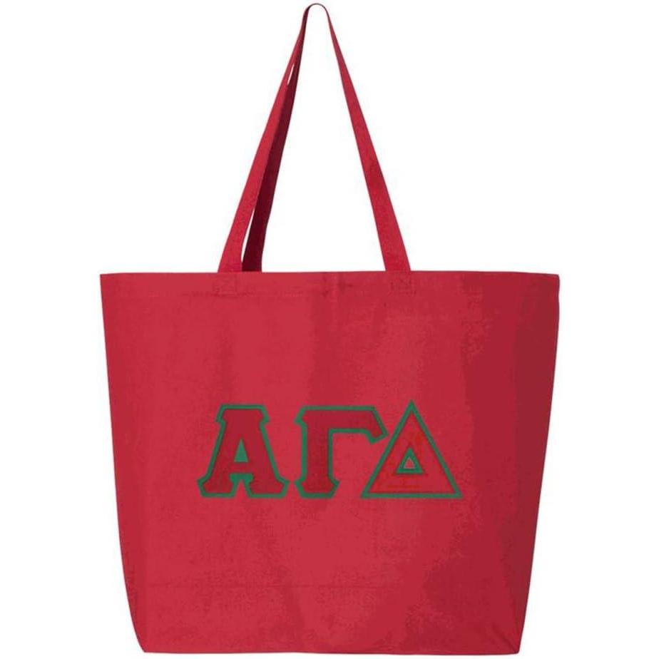 imageGreekgear Alpha Gamma Delta Jumbo Canvas Tote