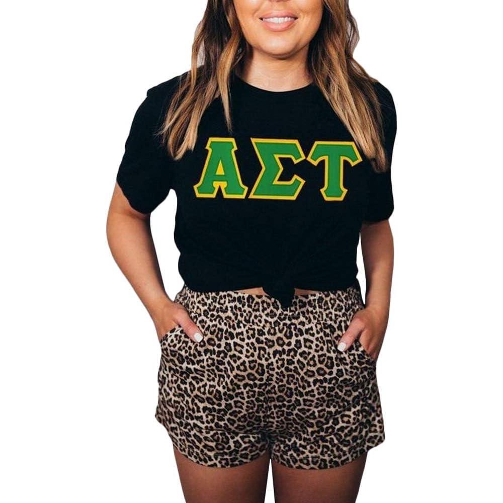 imageGreekgear Alpha Sigma Tau Lettered TeeBlack