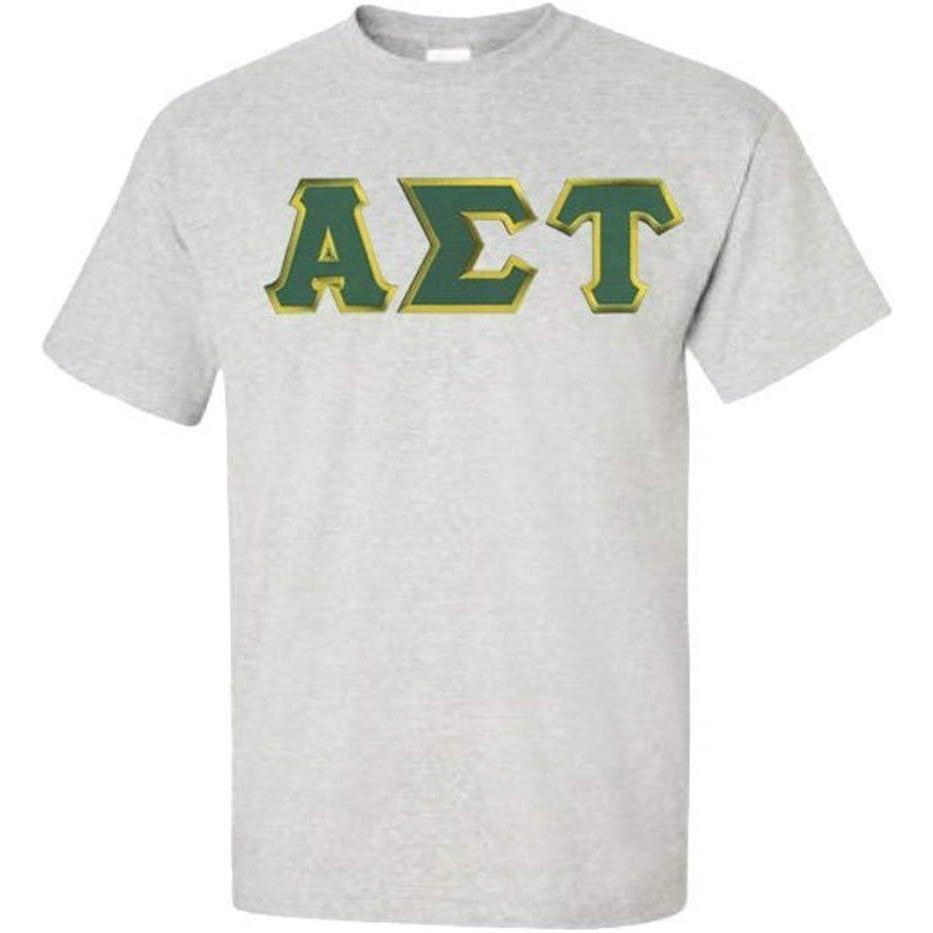 imageGreekgear Alpha Sigma Tau Lettered TeeLight Grey
