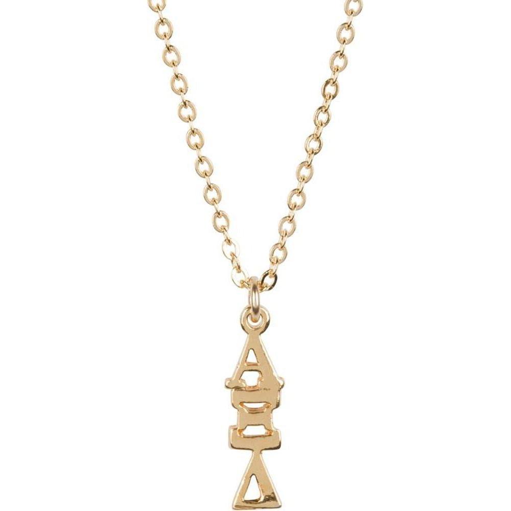 imageGreekgear Alpha Xi Delta 22 K Yellow Gold Plated Lavaliere Necklace