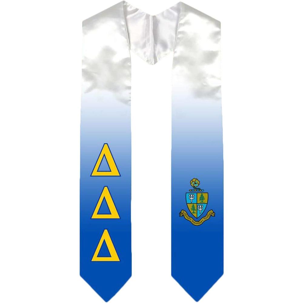 imageGreekgear Delta Delta Delta Extra Fancy Simple Greek Graduation Stole W Crest