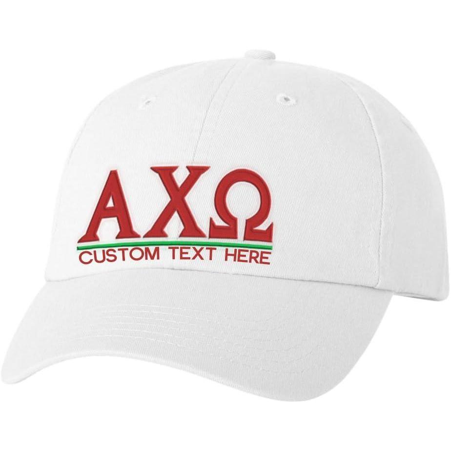 imagePersonalized Alpha Chi Omega Greek Line HatWhite