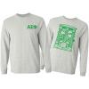 Alpha Epsilon Phi World Famous Crest Long Sleeve T-Shirt(Light Grey)