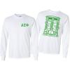 Alpha Epsilon Phi World Famous Crest Long Sleeve T-Shirt(White)
