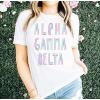 Alpha Gamma Delta Tinsel Tee(White)
