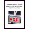 Alpha Omicron Pi AOII Lettered License Cover