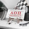 Alpha Omicron Pi AOII Lettered Lines License Covers