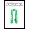 Custom Alpha Epsilon Phi Greek 2 Tone Lettered Graduation Sash Stole w/Year(Kelly Green W/White Trim)