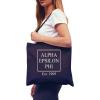 Greekgear Alpha Epsilon Phi Box Tote Bag(Purple)