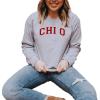 Greekgear Chi Omega Chi O Nickname College Crew(Light Grey)