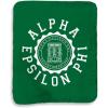 Alpha Epsilon Phi Seal Sherpa Giant Blanket Forest Green