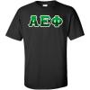 Alpha Epsilon Phi Two Tone Greek Lettered T-Shirt(Black)