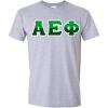 Alpha Epsilon Phi Two Tone Greek Lettered T-Shirt(Sports Grey)