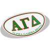 Alpha Gamma Delta Greek Letter Oval Decal