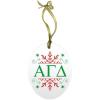 Alpha Gamma Delta Holiday Color Snowflake Glass Christmas Ornament
