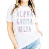 Alpha Gamma Delta Tinsel Tee(White)