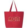 Alpha Omicron Pi AOII Jumbo Canvas Tote