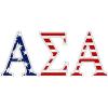 Alpha Sigma Alpha ASA American Flag Greek Letter Sticker-2.5″ Tall