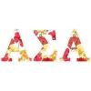 Alpha Sigma Alpha ASA Floral Greek Letter Sticker-2.5″ Tall