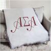 Alpha Sigma Alpha ASA Greek Letter Afghan Blanket Throw