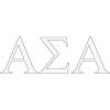 Alpha Sigma Alpha ASA Greek Letter Window Sticker Decal