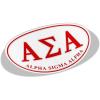 Alpha Sigma Alpha Greek Letter Oval Decal