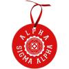 Alpha Sigma Alpha Shield Christmas Ornaments