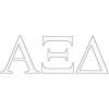 Alpha Xi Delta Greek Letter Window Sticker Decal