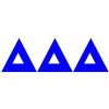 Delta Delta Delta Big Greek Letter Window Sticker Decal 4 Inches Royal Blue(Royal Blue)
