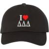 Delta Delta Delta I Love Hat Black