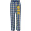Delta Delta Delta Pajamas Flannel Plaid Pant(Royal/Gold)
